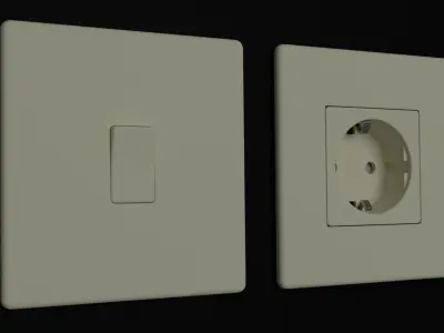 D and R Electrical Sockets and Switches FREE SAMPLE Free low-poly 3D model