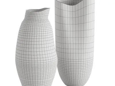 Fiora Handmade Ceramic Vases 3D model
