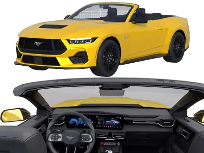 Mustang GT Convertible 2024 3D model