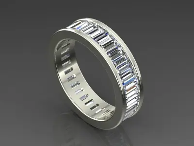 Band Ring 3D print model 12
