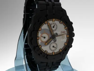 Chrono watch Free 3D model