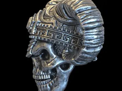   skull Pendant jewelry Demon vol4 3D print model