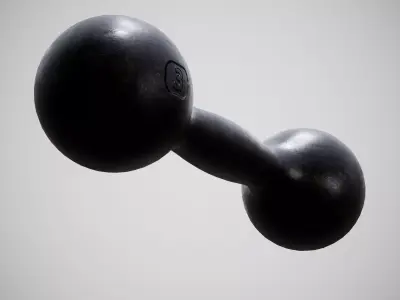 Cast Dumbbell 3D model