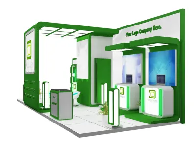Booth Exhibition Stand a589b 3D model