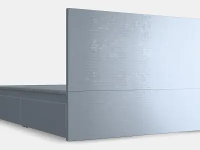 MALM Bed frame high w 4 storage boxes 12 Low-poly 3D model