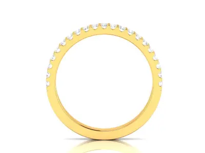 Band 3dm Render Details gold diamond eternity ring 3D print model 2