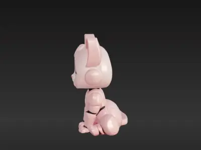 Robot Cat 3D Model - Game Ready - Low poly Low-poly 3D model