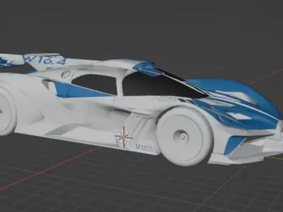 buggati bolide 3D print model