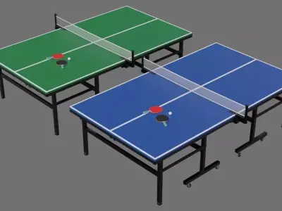 Ping Pong Table 2A Low-poly 3D model