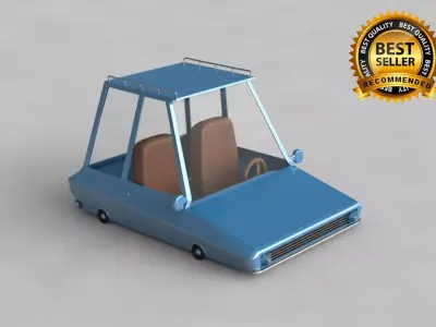 Car cartoon 3D model