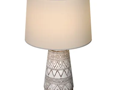 Rustic Southwest Country Nightstand bedside Provence Table Lamp 3D model