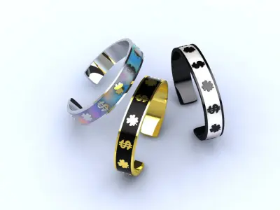 jewelry band good luck  dollars 3D print model 3D print model