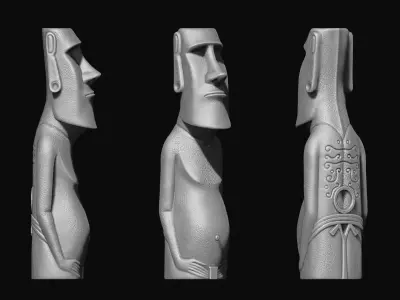 Moai Paro - Ahu Te Pito Kura 3D print model