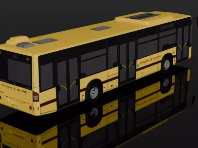 Mercedes Benz Conecto II 2012 EURO V Lowpoly ANIMATED DOOR model Low-poly 3D model