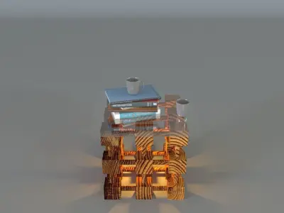 Decorative Coffee Table 3D model purchase