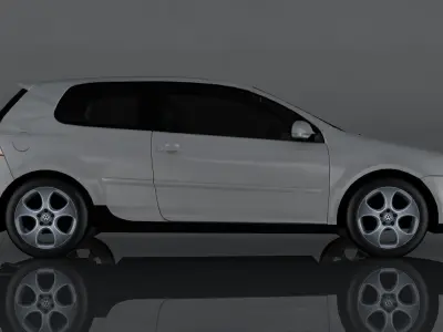 Volkswagen Golf GTI Low-poly 3D model