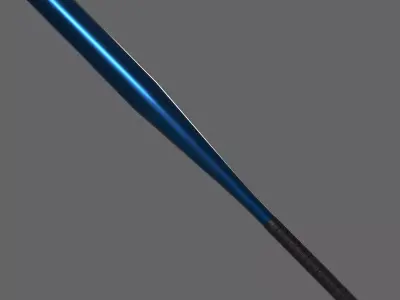 PBR Baseball Bat Blue Low-poly 3D model