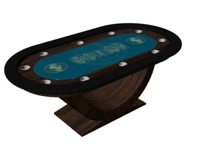 POKER TABLE Low-poly 3D model