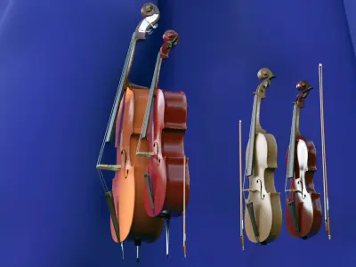 Symphonic Strings SET Violine Viola Cello and Double Bass 3D model
