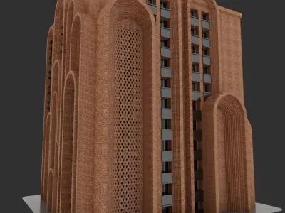 LOY POLY BUILDING Low-poly 3D model