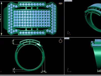 Big fancy mans ring 3D print model