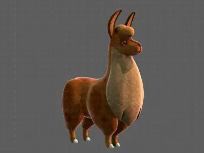 Lama V01 Low-poly 3D model