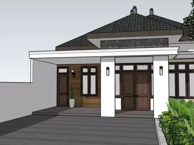 RUMAH TINGGAL SEDERHANA 3D model