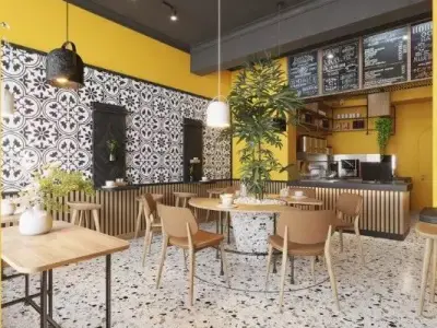 Tea House Interior Mode coffe  3D model