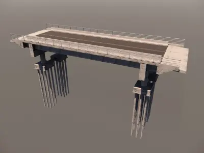Ponte em concreto armado 3D model