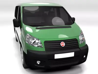 FIAT SCUDO L 2008 LOWPOLY Low-poly 3D model