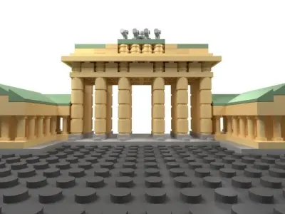 Lego Architecture Brandenburger tor Low-poly 3D model