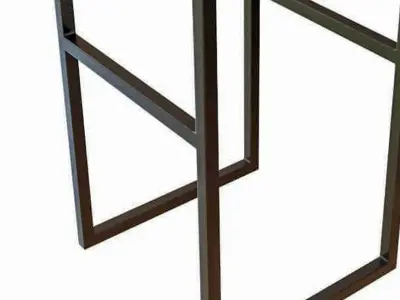 bar chair leather Industrial 3D model