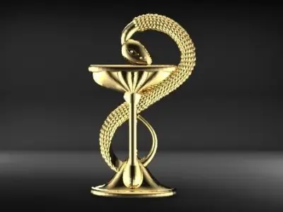 Snake Necklace 3d printable model  3D print model