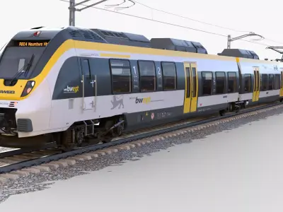 Bombardier TALENT Train sweg Rigged Animated 3D model