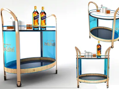 service trolleys 3d models 2 MODEL SET 3D model