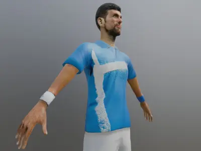 3D Tennis Champion Model Novak Djokovic Low-poly 3D model