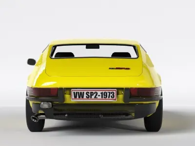 Volkswagen SP2 1973 Low-poly 3D model