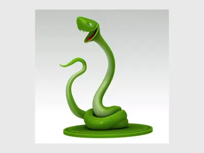 Snake cartoon 02 3D model