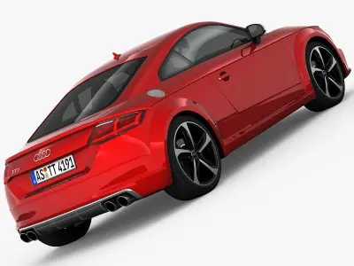 Audi TTS Coupe 2015 detailed interior 3D model