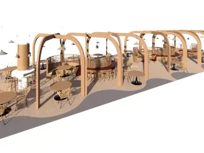 Food Court 1 3D model