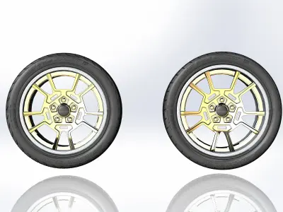 Custom wheels Foose Wheels Pantera for your scale model 3D print model