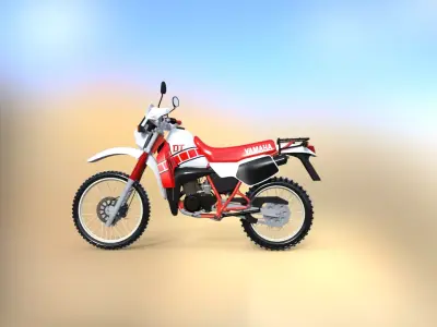 Yamaha DT80  Low-poly 3D model