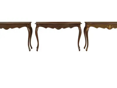 Classic side table 1200 Low-poly 3D model