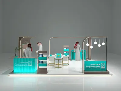 booth 6x4 open side  3D model