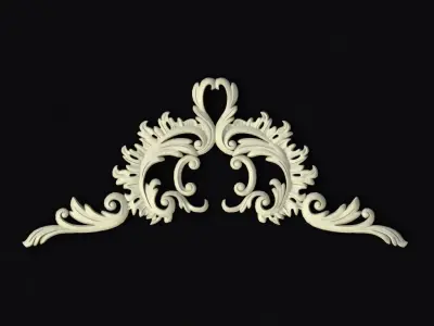Central decor ornament for furniture 3D model 1007