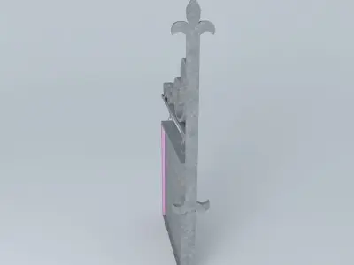 Hanging street sign Free 3D model