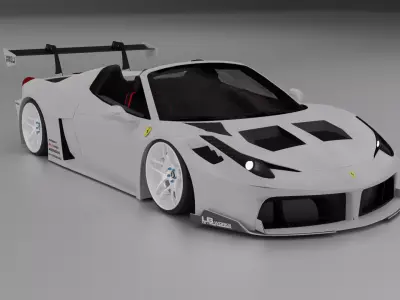 Ferrari 458 Spider Liberty Walk Sillhouette 3D model