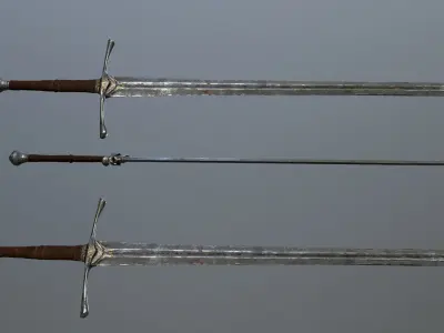 Ruin set Low-poly 3D model