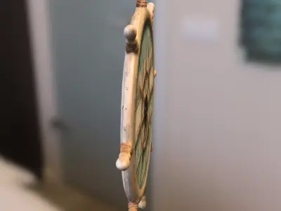 Ship Wheel Wall Clock Low-poly 3D model