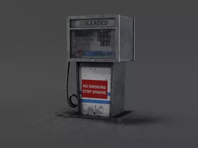 Realistic Gas Pump - PBR  Low-poly 3D model